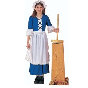 Colonial Girl Costume in Blue and White
